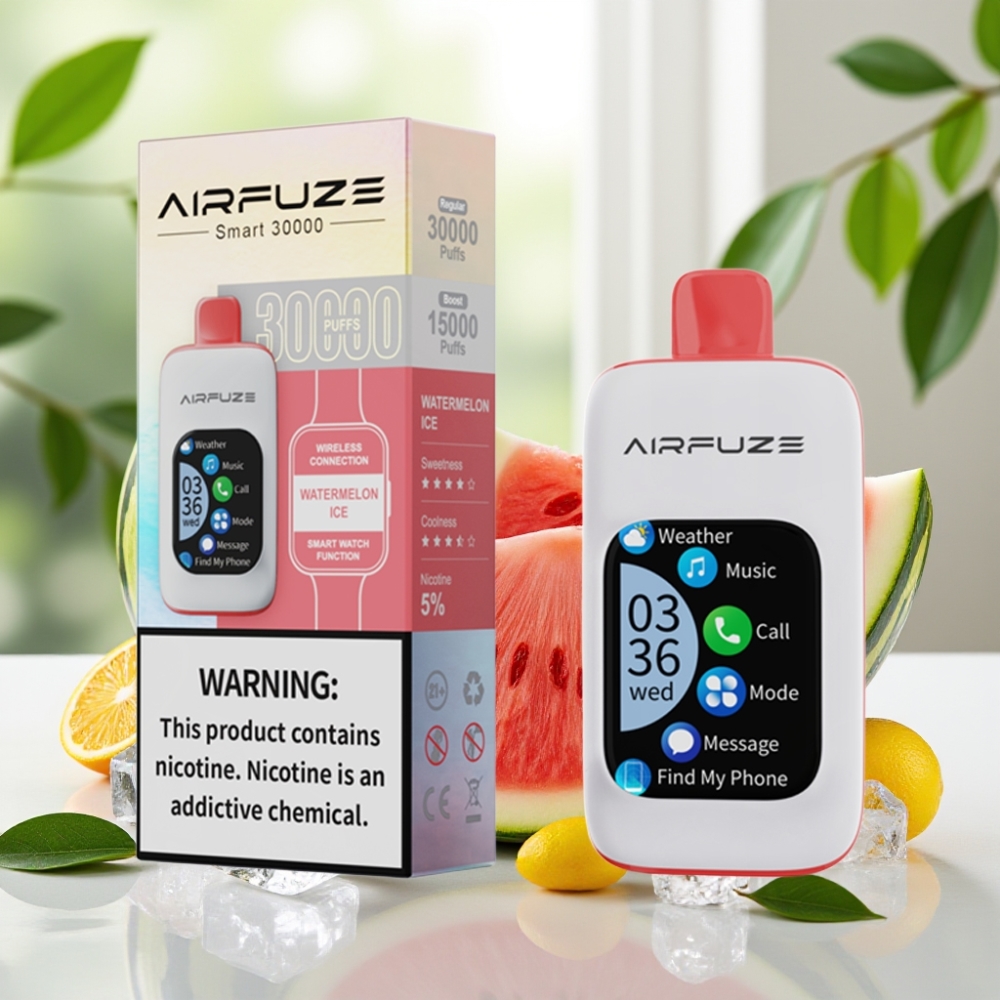 AirFuze Smart 30000 Пуфове Дисплей Тъч-екран 5% Никотин 900mAh Type-C Диня Лед