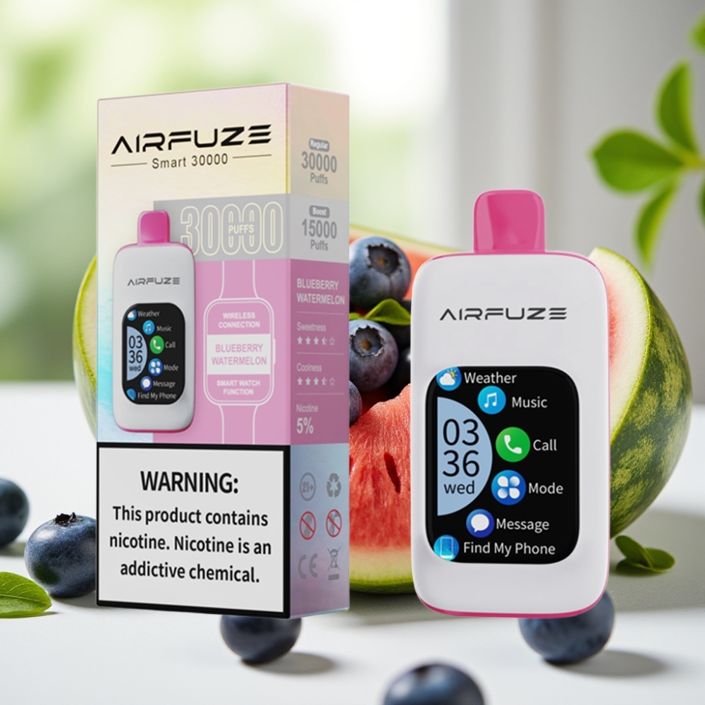 AirFuze Smart 30000 Пуфове Дисплей Тъч 5% Никотин 900mAh Type-C Боровинка Диня