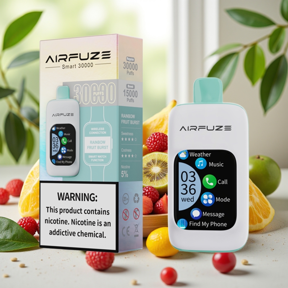AirFuze Smart 30000 Пуфове Disposable Vape Rainbow Плодов Взрив 900mAh Type-C