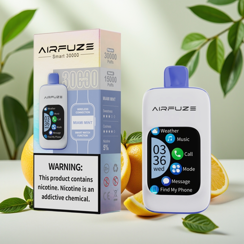 AirFuze Smart 30000 Puffs Bulgaria vape wholesale 900mAh Type-C Маями Мента
