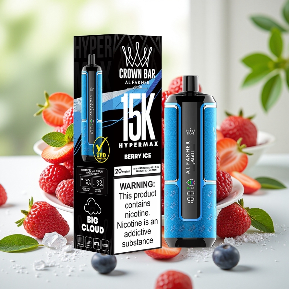 Al Fakher Crown Bar 15K Hypermax 22ml 600mAh Type-C Ягодов Лед