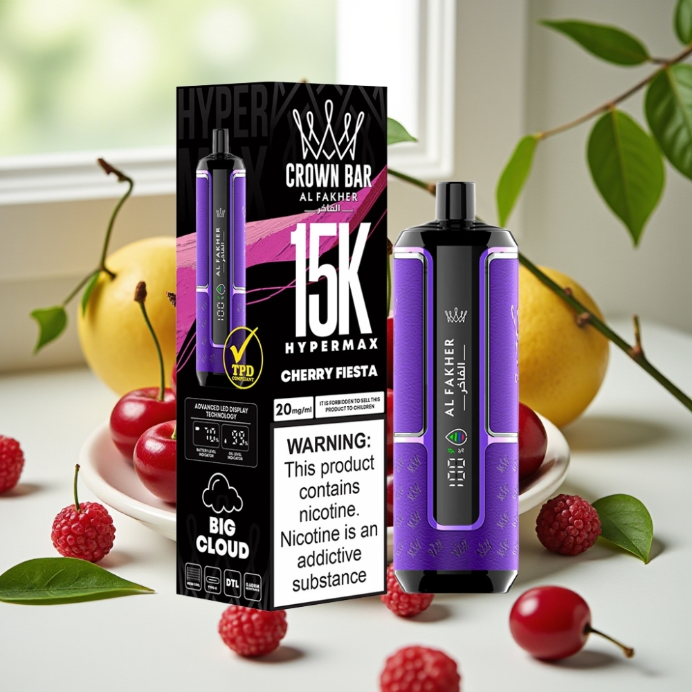 Al Fakher Crown Bar 15K Hypermax 22ml 600mAh Type-C Черешов Фестивал