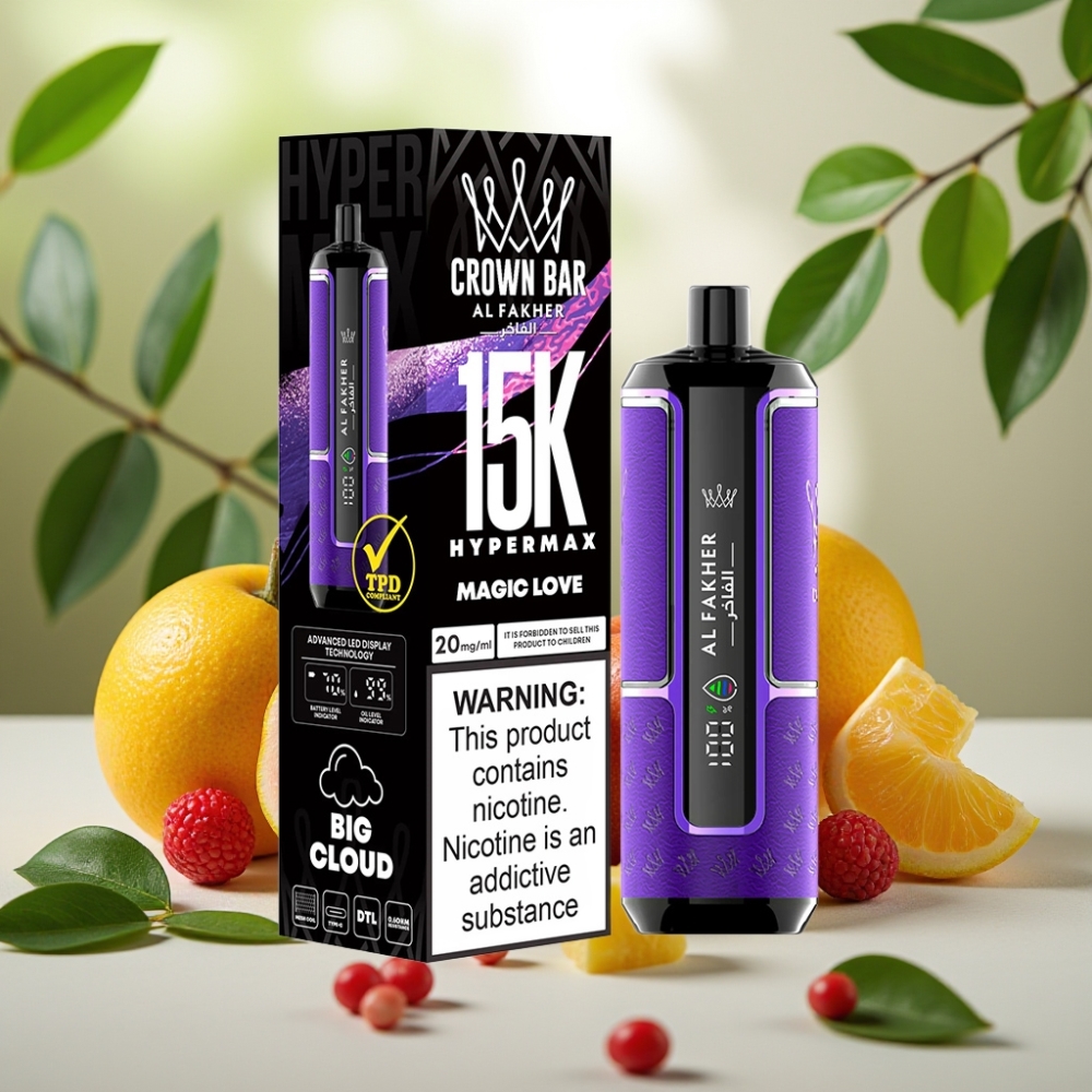 Al Fakher Crown Bar 15K Hypermax Едноразов Вейп с 22ml и Вълшебна Любов