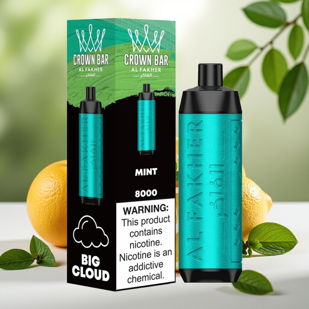 Al Fakher Crown Bar 8000 Crystal 600mah 18ml 5mg 0.6ohm Мента