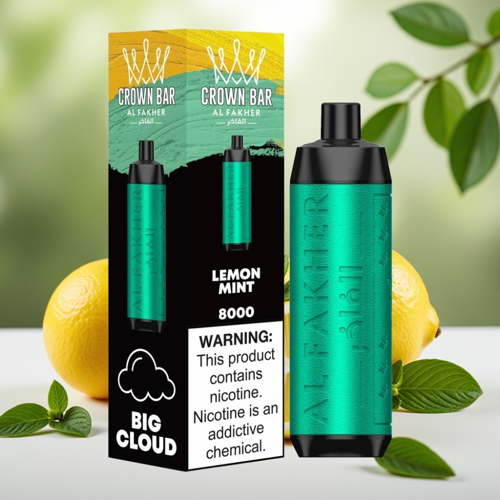 Al Fakher Crown Bar 8000 Crystal USB-C 18ml Лимон Мента