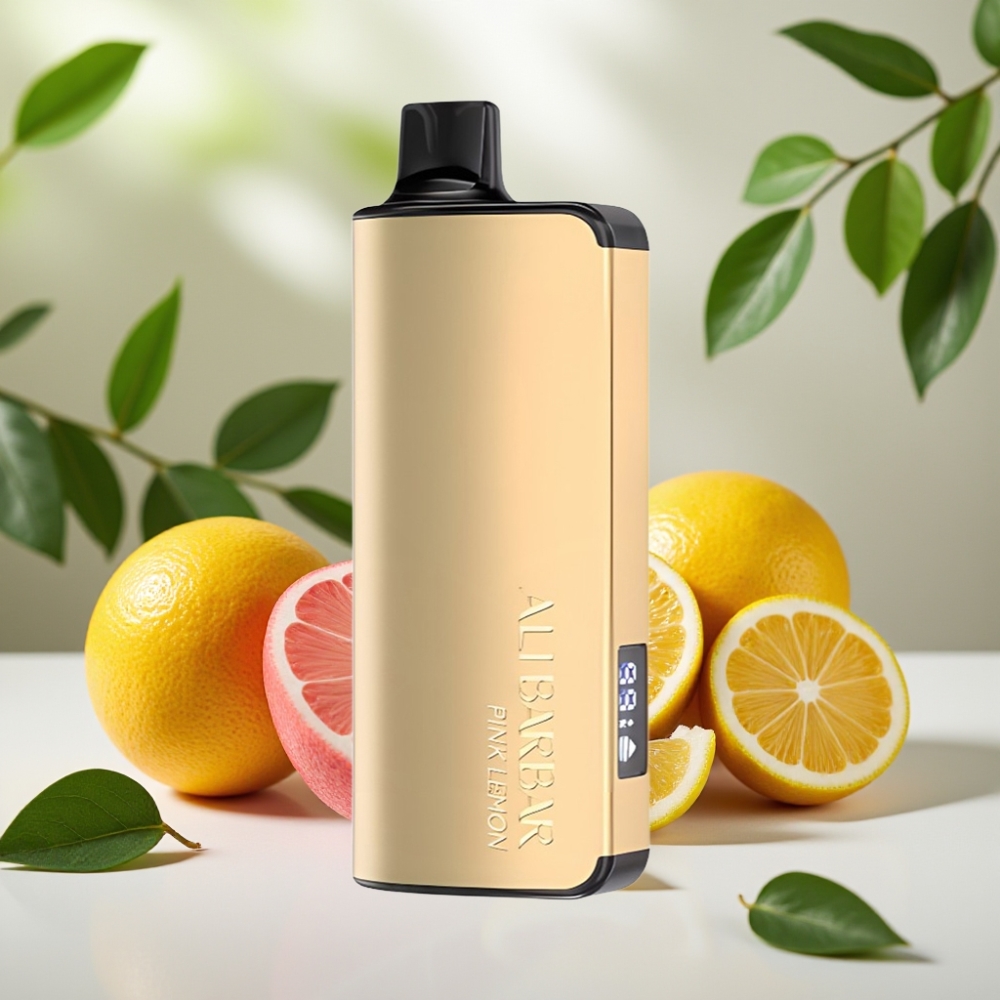 Alibarbar Ingot 9000 Puffs Bulgaria vape wholesale 22ml 2350mAh 1.2Ω LED Розов лимон
