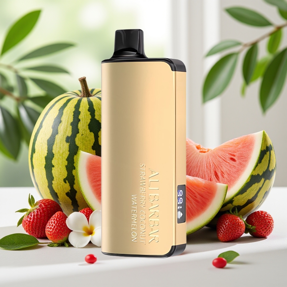 Alibarbar Ingot 9000 Puffs Bulgaria vape wholesale 22ml 2350mAh LED Ягода Кокос Диня
