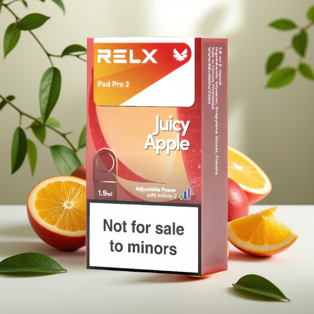 RELX Pod Pro 2 600 пуфове 0% никотин 1.9ml Сочен Ябълков
