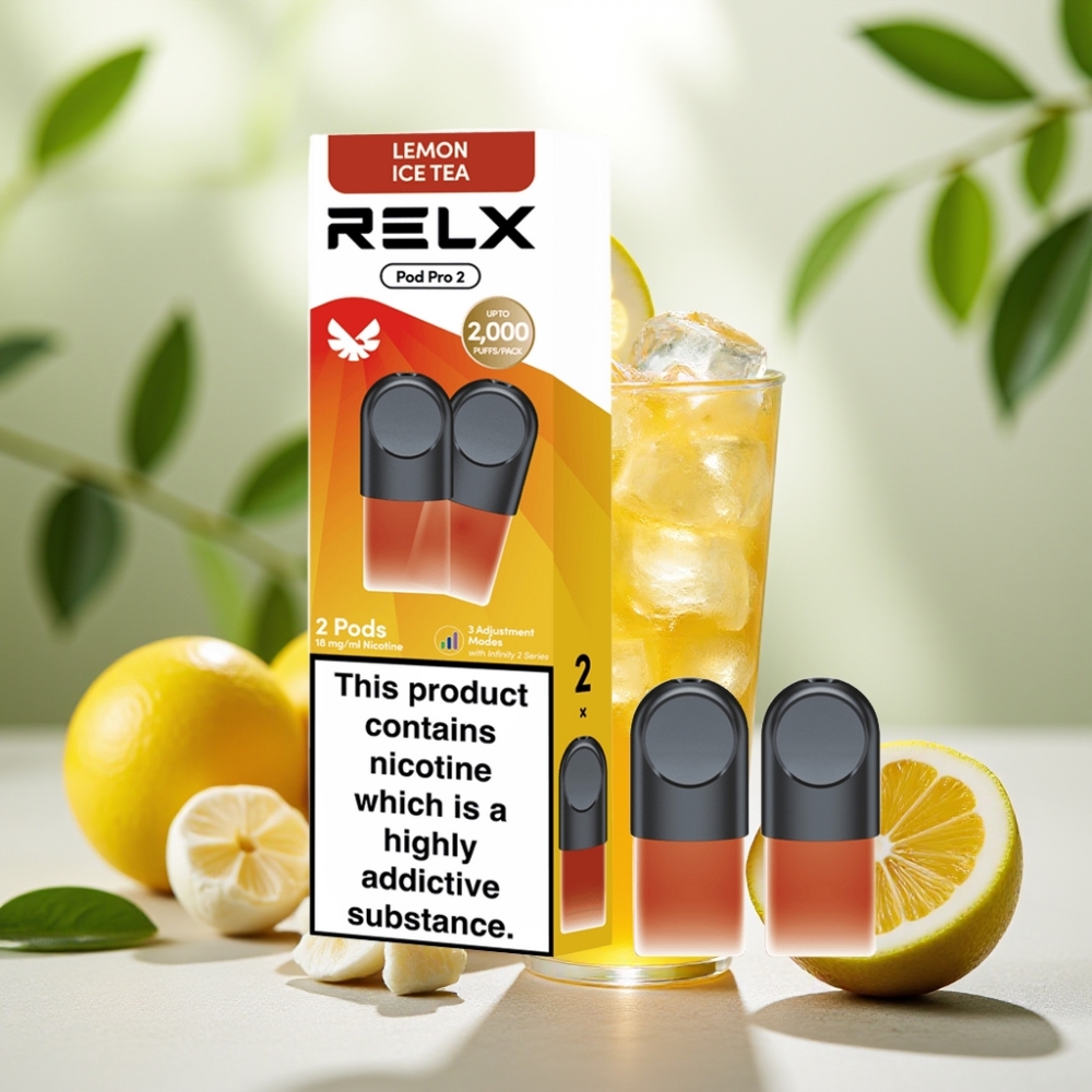 RELX Pod Pro 2 600 пуфове 1.8% никотин 1.9мл Чай-Лимонен Леден Чай