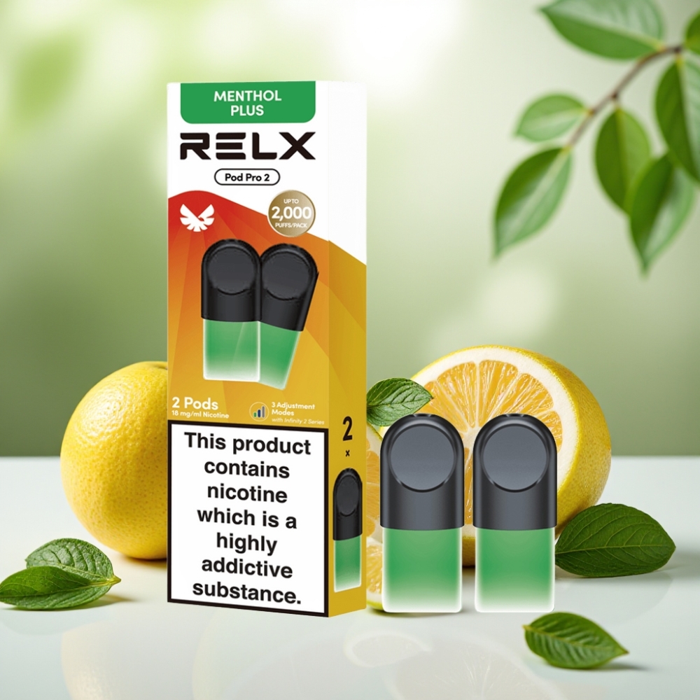 RELX Pod Pro 2 600 пуфове 1.8% никотин Мента-Ментол Плюс 1.9мл