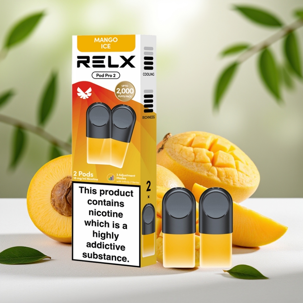 RELX Pod Pro 2 600 пуфа 1.9мл Манго Лед 1.8% никотин