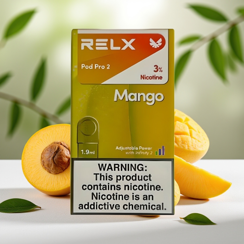 RELX Pod Pro 2 600 пуфове 3% никотин 1.9мл Манго Лед
