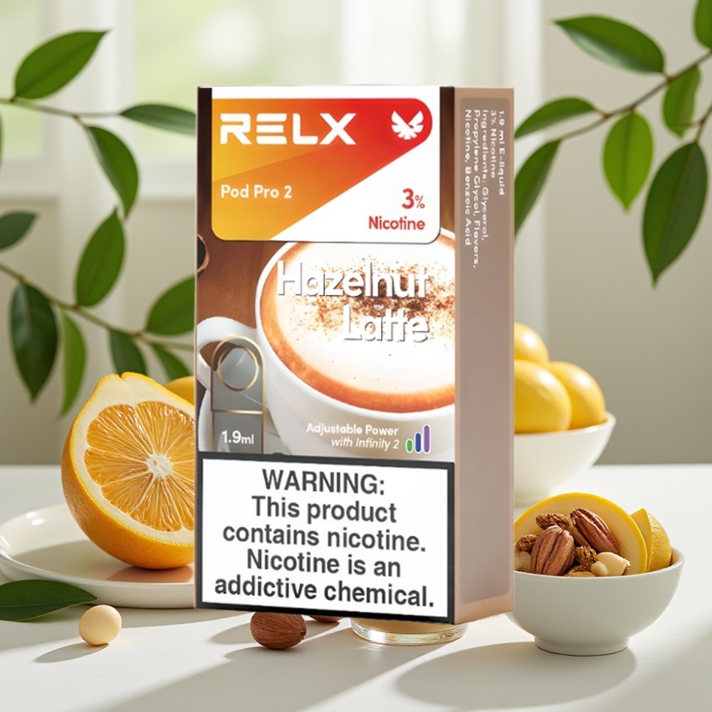 RELX Pod Pro 2 600 пуфове 3% никотин 1.9мл лешников лате
