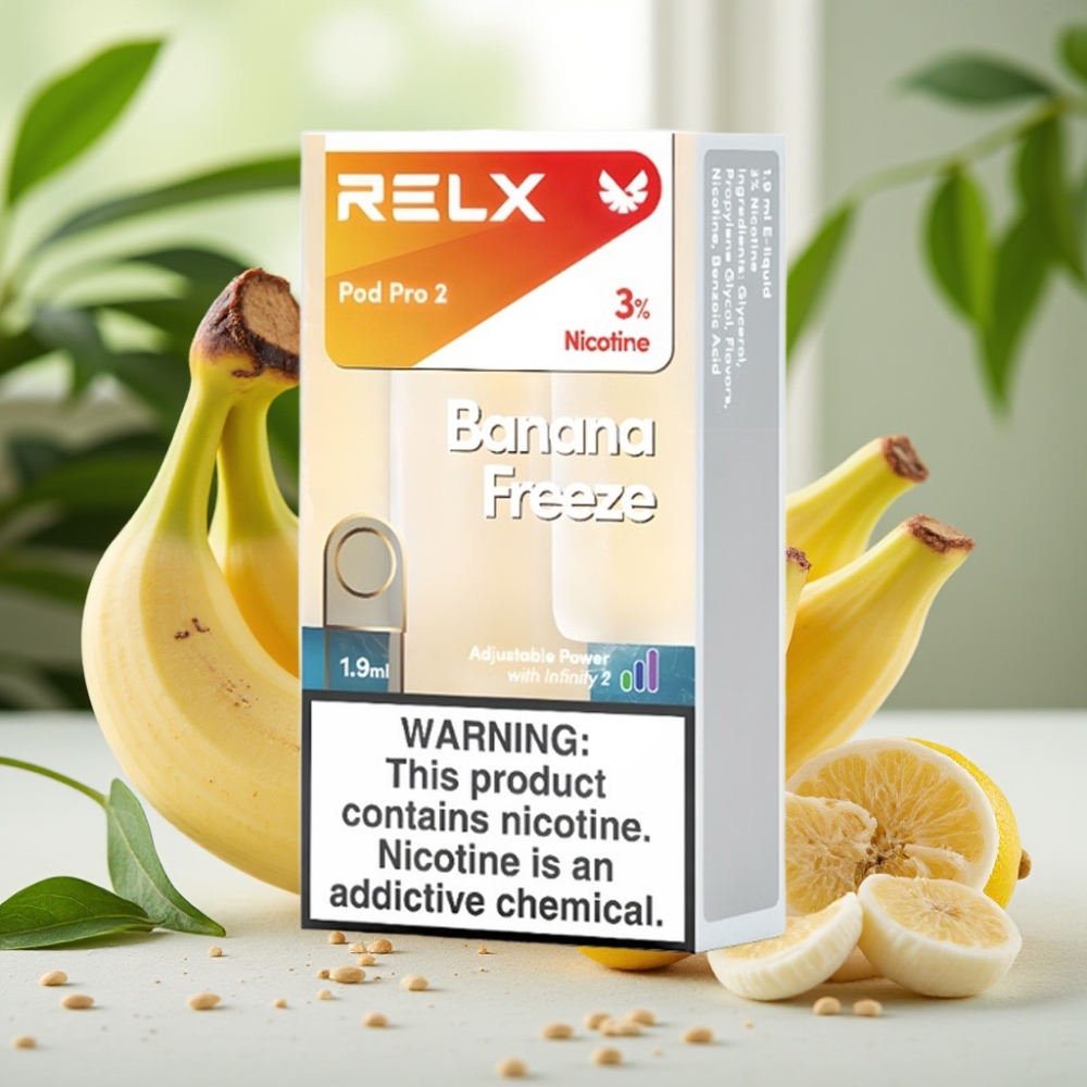 RELX Pod Pro 2 600 пуфове 3% никотин 1.9ml Банан Фрийз