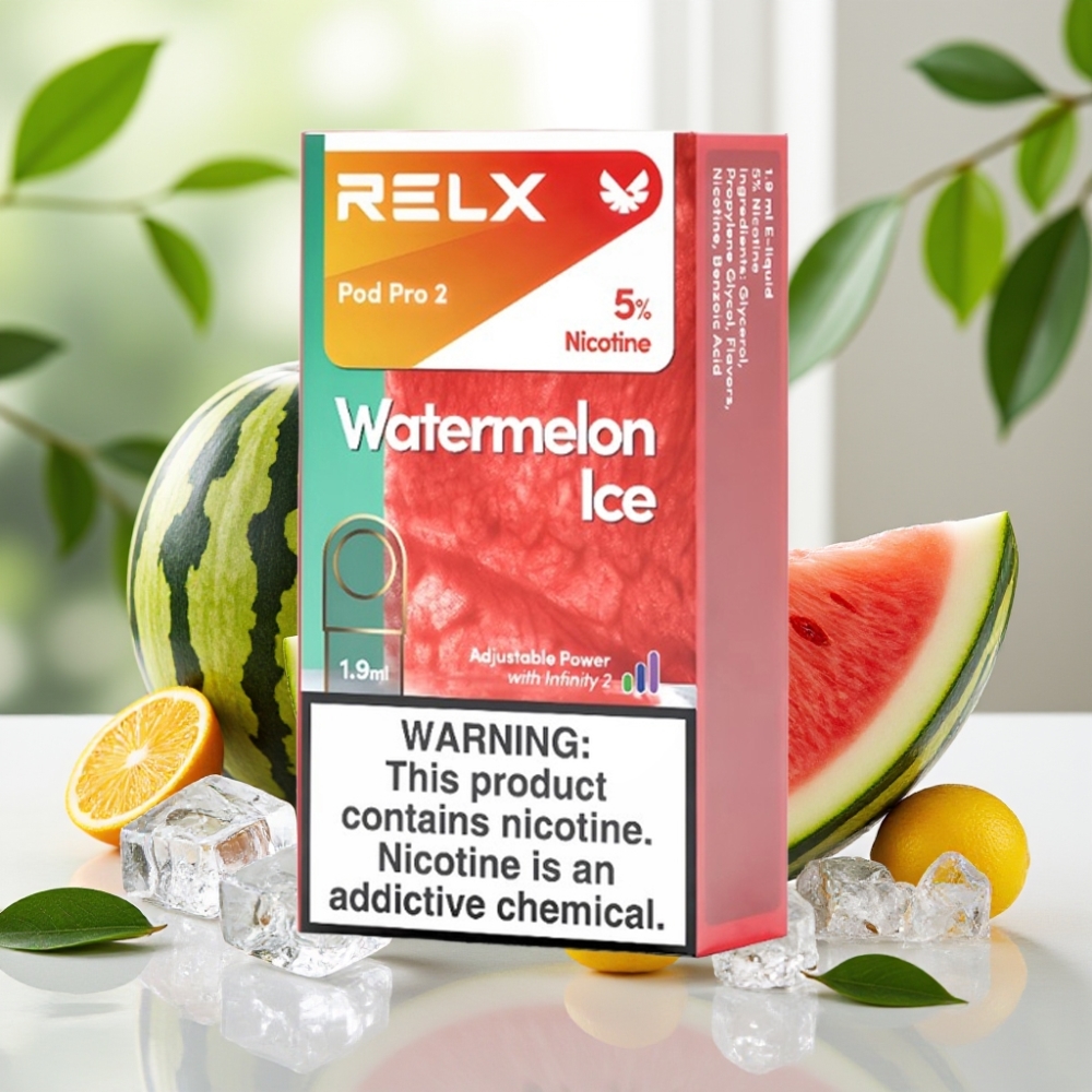 RELX Pod Pro 2 600 пуфове 5% никотин 1.9мл Диня Лед 3 режима