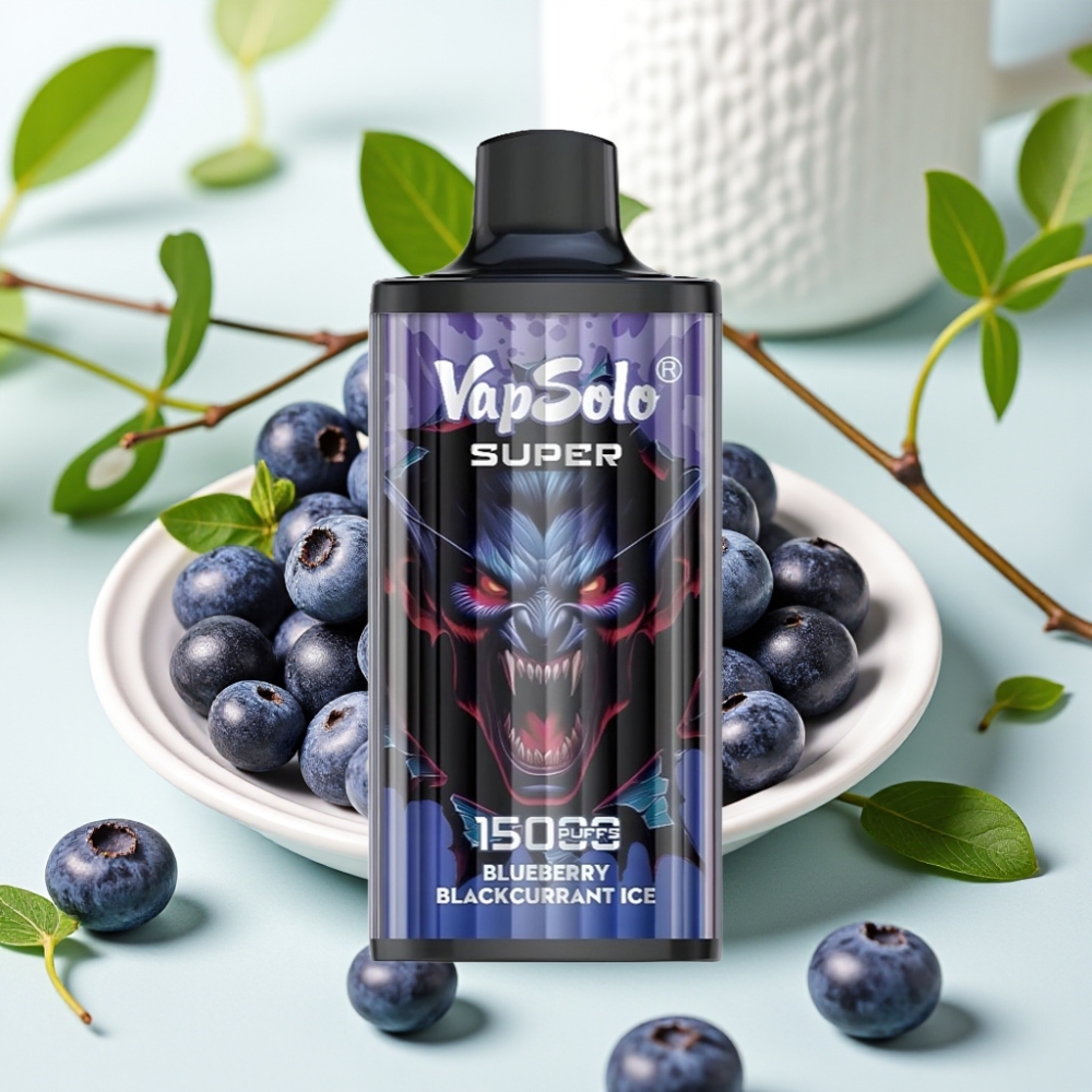 Vapsolo Super 15000 Пуфове 40ml Тип-C Боровинка Касис Лед