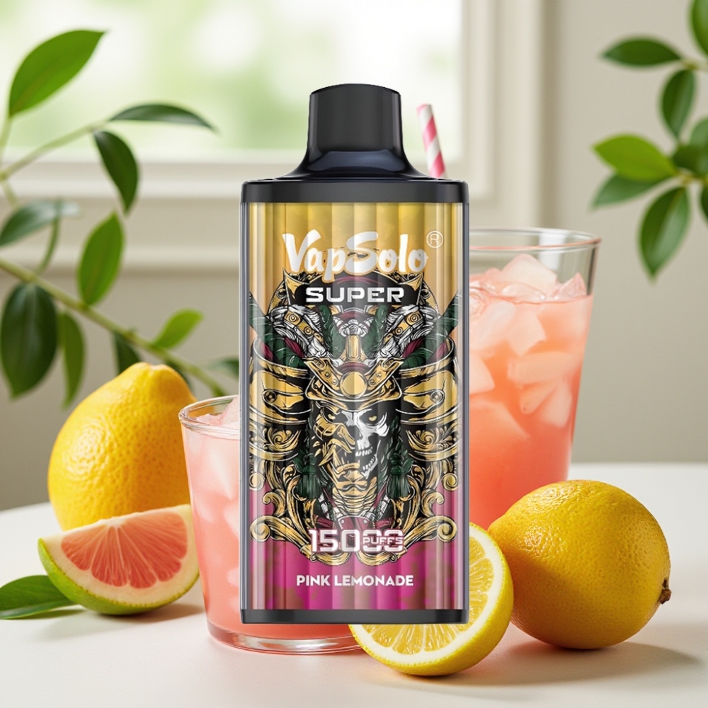 Vapsolo Super 15000 Puffs 40ml 850mah Type-C Супер Розов Лимонада