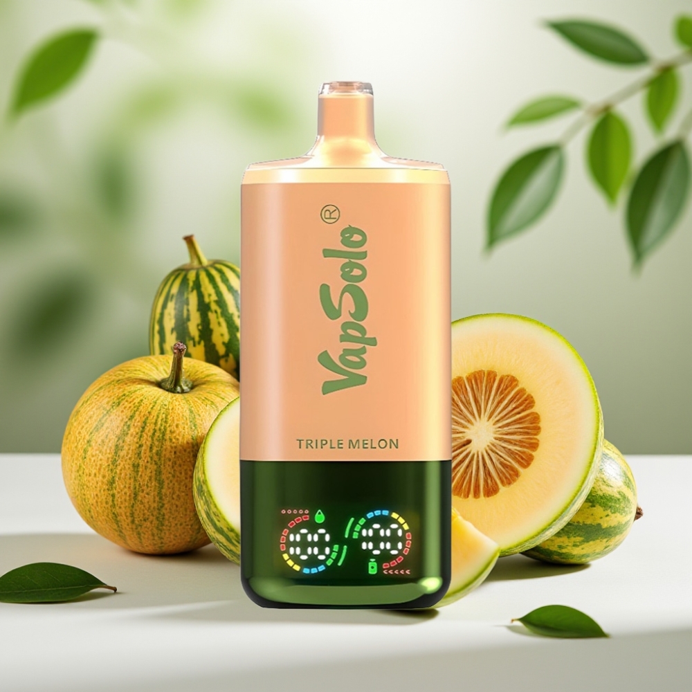 VapSolo Triple 30000 Пуфове 40ml Тройна Пъпеш Type-C