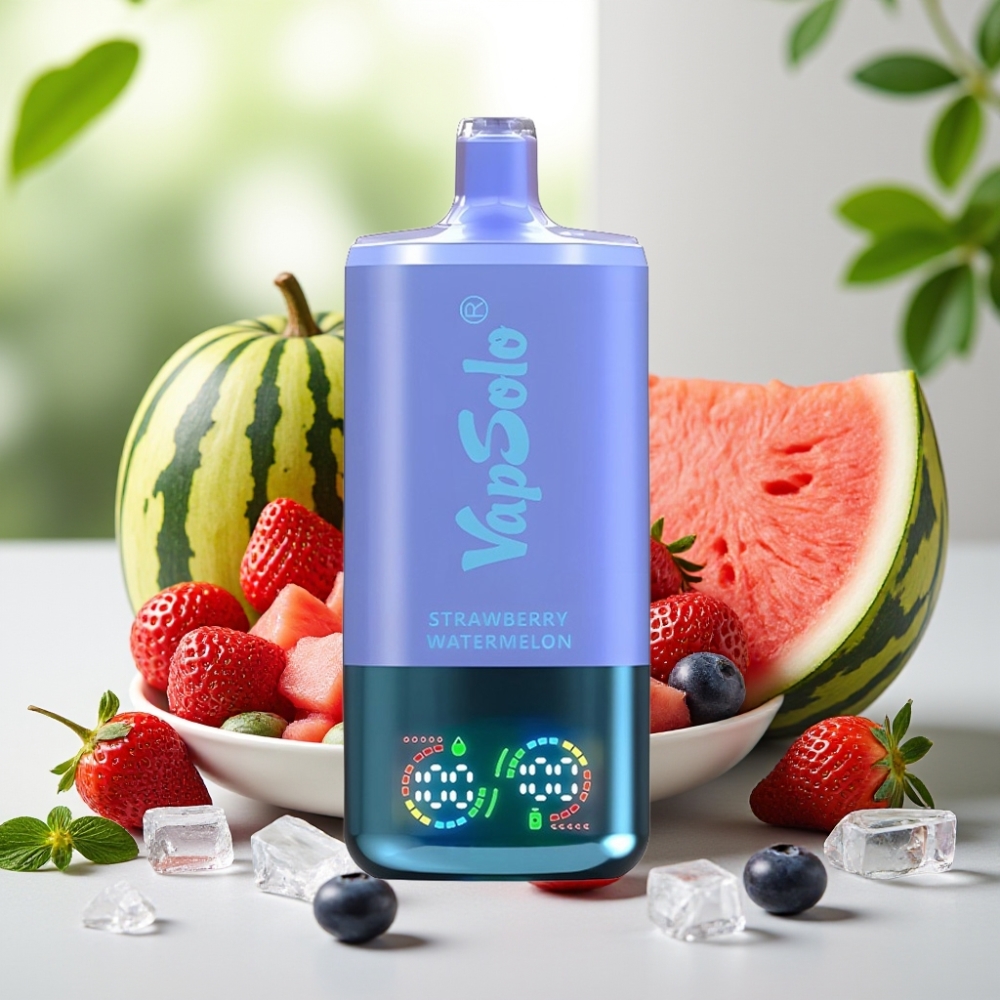 VapSolo Triple 30000 Puffs 40ml Ягода Диня & Синьо Боровинково Ледено