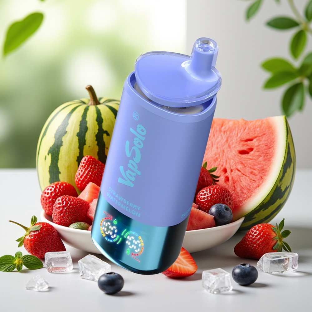 VapSolo Triple 30000 Puffs 40ml Ягода Диня & Синьо Боровинково Ледено