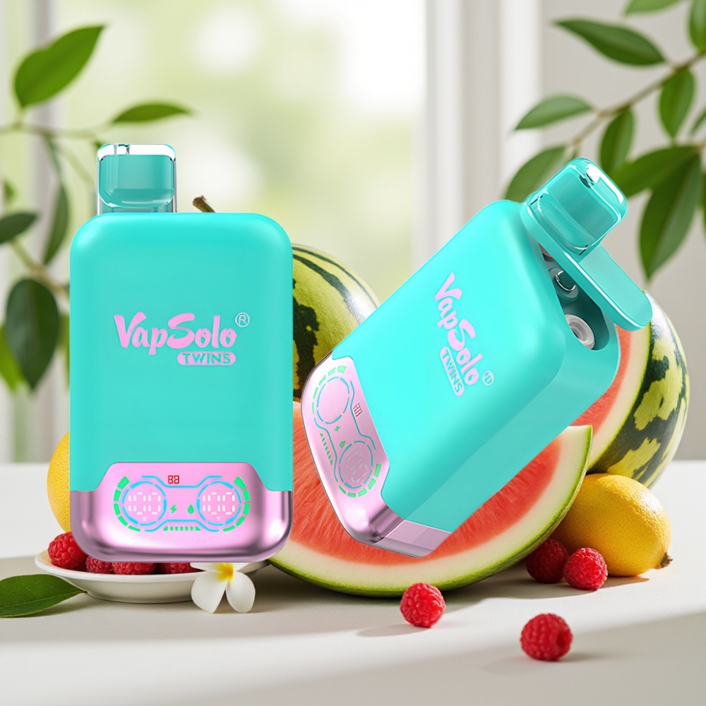 Vapsolo Twins 20000 Пуфове 40 мл 20/50 мг Тройна Пъпеш & Малина Диня