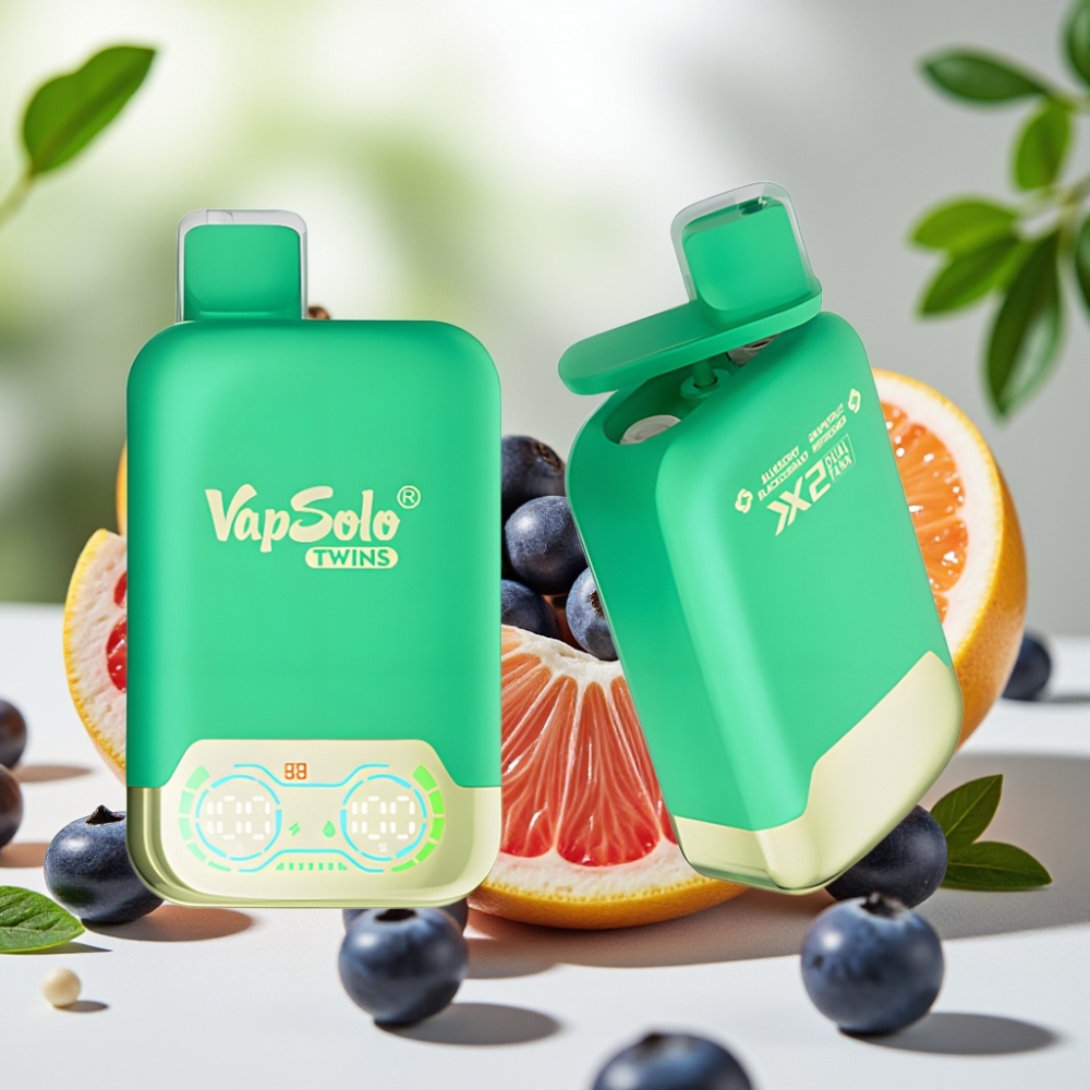 Vapsolo Twins 20000 Пуфове 40 мл 20/50 мг/мл Черница Касис & Грейпфрут