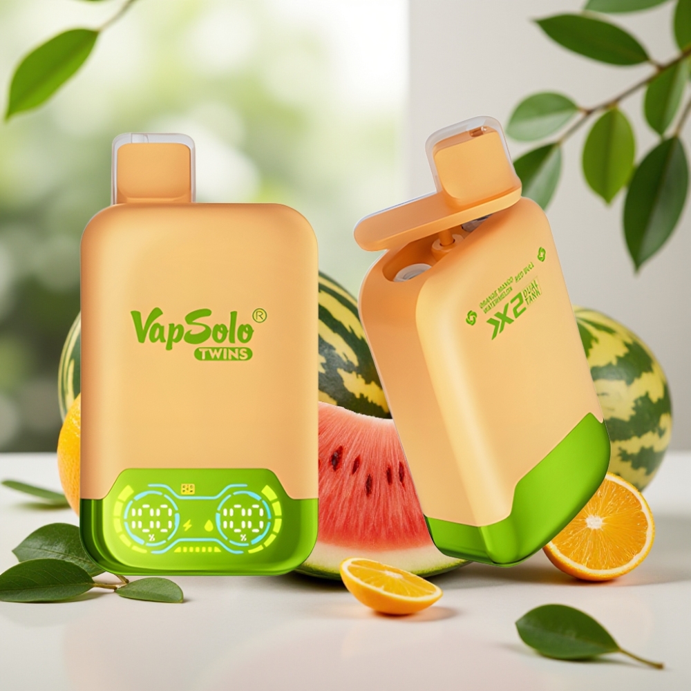 Vapsolo Twins 20000 Puffs 40ml 20/50mg Type-C Портокал Манго Диня & Red Bull