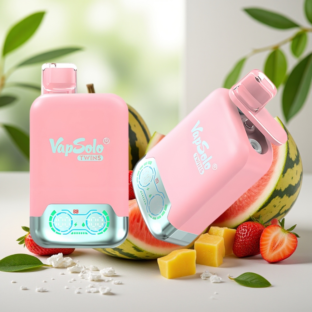 Vapsolo Twins 20000 Puffs 40ml Ягода Лед & Манго Праскова Диня Type-C