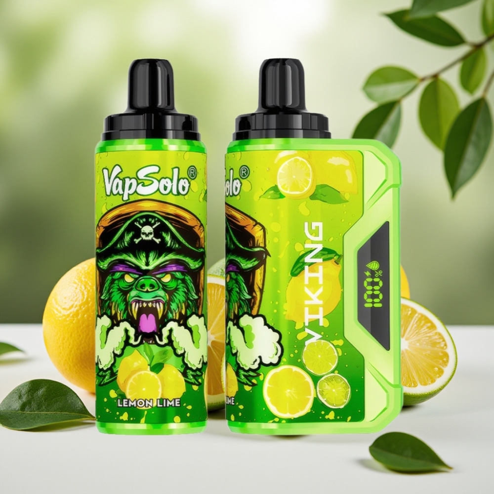 VapSolo VIKING 12000 Puffs Bulgaria vape wholesale 22ml Лимон Лайм Type-C LED