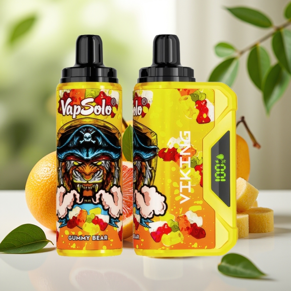 VapSolo VIKING 12000 Puffs Bulgaria vape wholesale 22ml Мече Бонбони Type-C LED